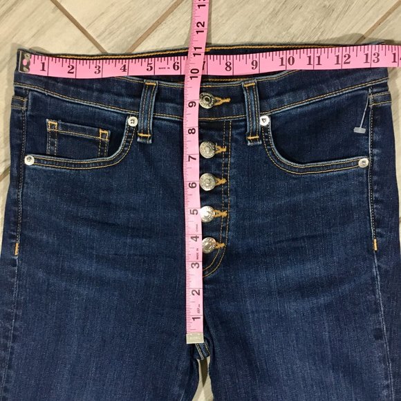 Veronica Beard Carolyn Cropped Boot-cut Jeans Dark Vintage Wash - Picture 9 of 12
